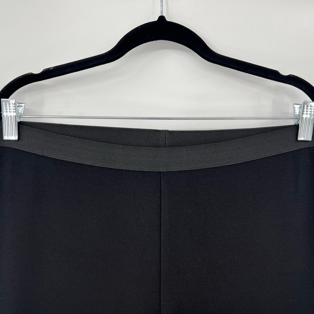 Eileen Fisher Elastic Waist Leggings Pull On Pants Solid Black Stretch Sz Large - Picture 10 of 13